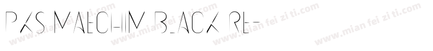 PKS Maechim Black Re字体转换